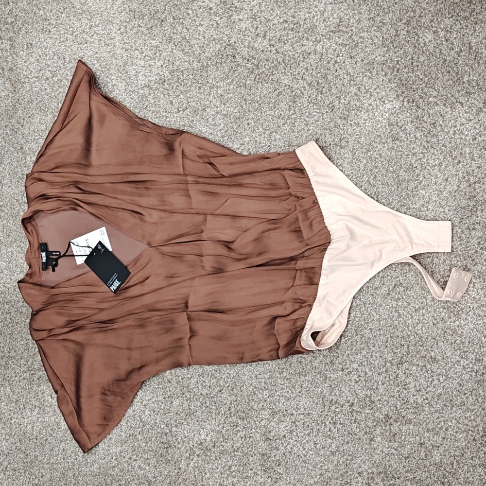 NWT Paige Dijon Bodysuit Sz Small